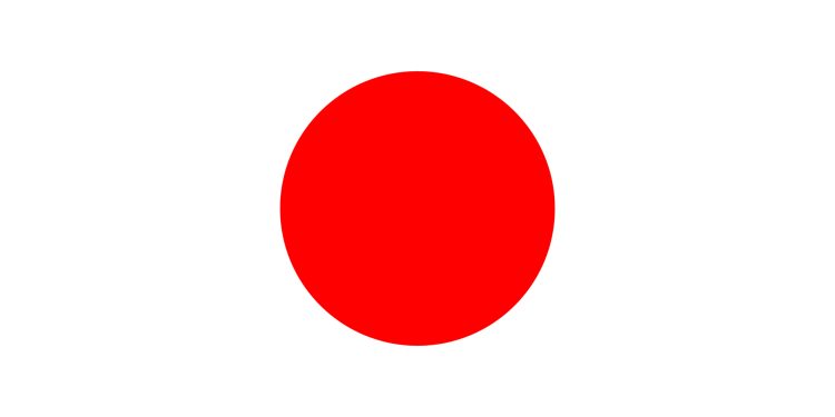 Yaponiya-Flagge Solnce Krug